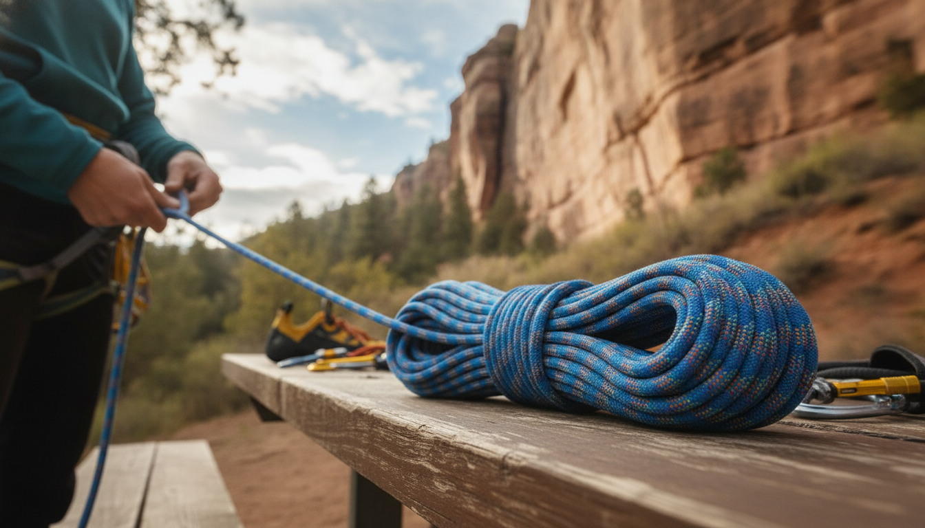 10.2mm Dynamic Climbing Rope: Choose 131–230ft Length