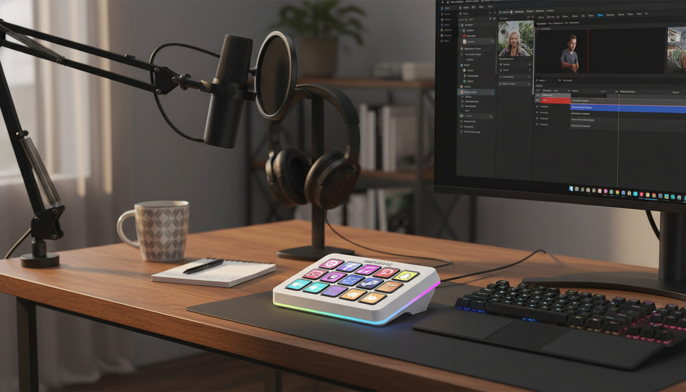 15-Key LCD Macro Controller: Faster Streams & Cleaner Edits
