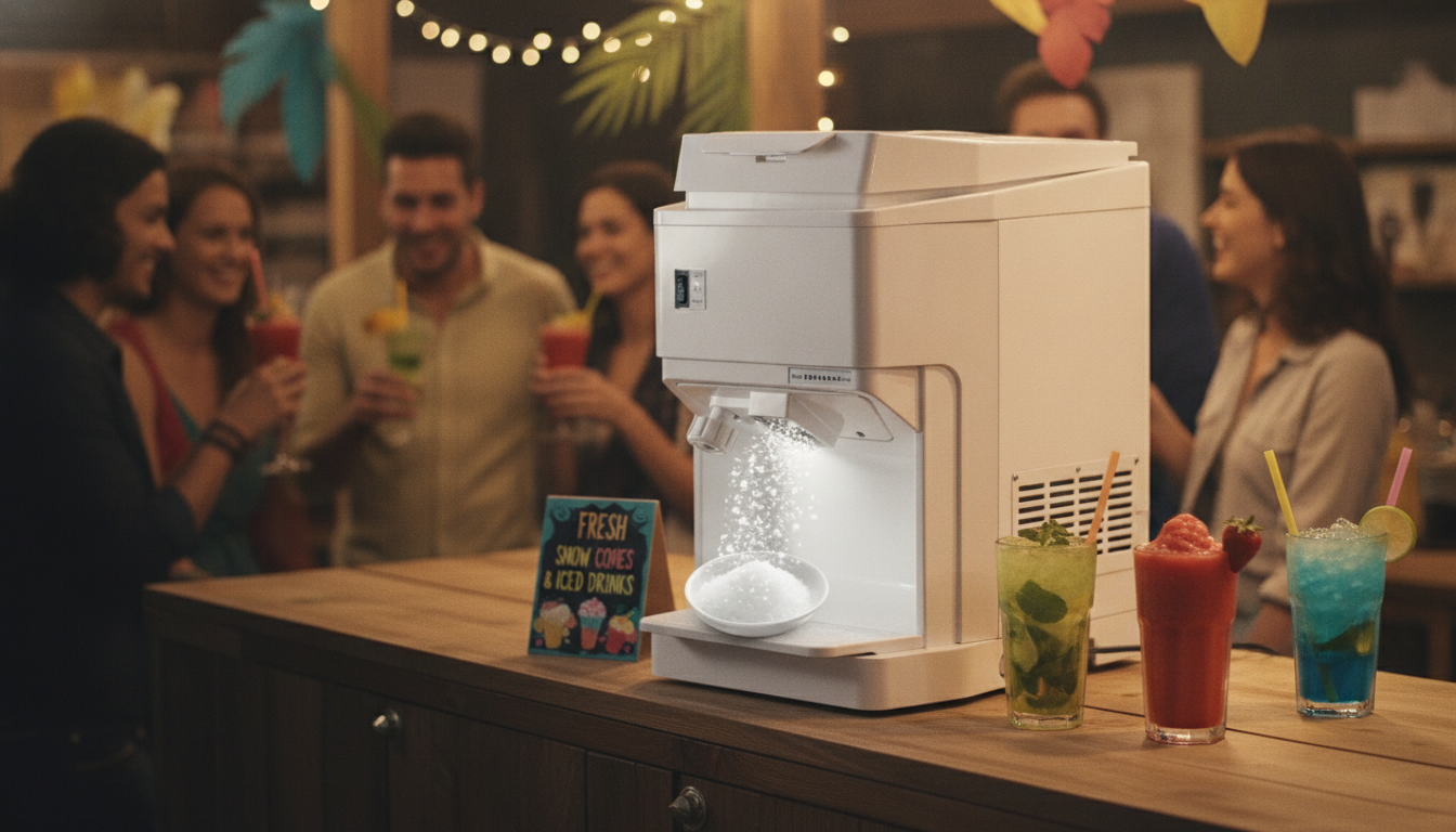 265 lb/h Electric Ice Shaver for Snow Cones & Drinks