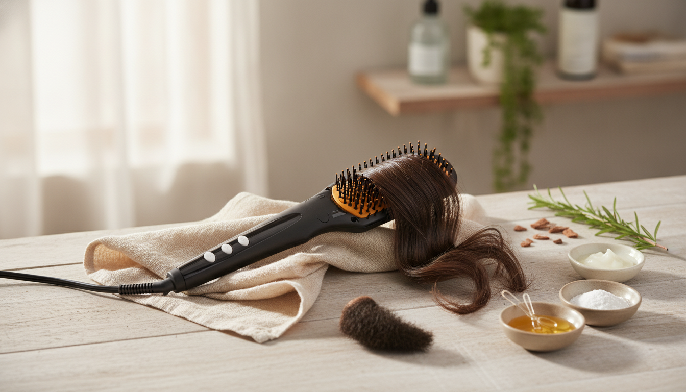 Fast-Heating Ceramic Brush for Smooth Hair & Beards
