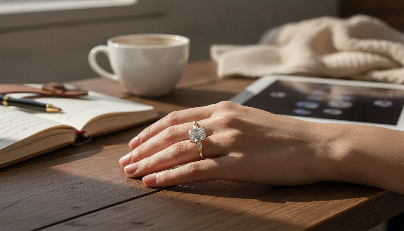 Luxury 5ct-Look Emerald Cut Moissanite Ring Guide
